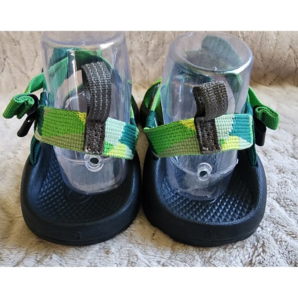 Chaco Kids Z1 Ecotread Green Geometric Strappy Sandals Size 6 JCH180394Z